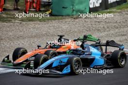 Jak Crawford (USA) Dams and Dennis Hauger (DEN) MP Motorsport battle for position. 31.08.2024. Formula 2 Championship, Rd 11, Sprint Race, Monza, Italy, Saturday.