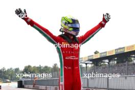 Race winner Oliver Bearman (GBR) Prema Racing celebrates in parc ferme. 31.08.2024. Formula 2 Championship, Rd 11, Sprint Race, Monza, Italy, Saturday.