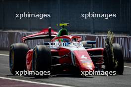 Andrea Kimi Antonelli (ITA) Prema Racing with a puncture and broken front wing. 31.08.2024. Formula 2 Championship, Rd 11, Sprint Race, Monza, Italy, Saturday.