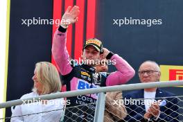 Victor Martins (FRA) ART Grand Prix celebrates his second position on the podium. 31.08.2024. Formula 2 Championship, Rd 11, Sprint Race, Monza, Italy, Saturday.