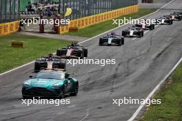 Josep Maria Marti (ESP) Campos Racing leads behind the Aston Martin FIA Safety Car. 31.08.2024. Formula 2 Championship, Rd 11, Sprint Race, Monza, Italy, Saturday.