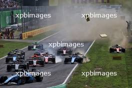 Andrea Kimi Antonelli (ITA) Prema Racing crashes at the start of the race. 31.08.2024. Formula 2 Championship, Rd 11, Sprint Race, Monza, Italy, Saturday.