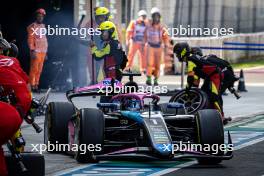 Victor Martins (FRA) ART Grand Prix makes a pit stop. 01.09.2024. Formula 2 Championship, Rd 11, Feature Race, Monza, Italy, Sunday.