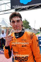 Race winner Gabriel Bortoleto (BRA) Invicta Racing celebrates in parc ferme. 01.09.2024. Formula 2 Championship, Rd 11, Feature Race, Monza, Italy, Sunday.