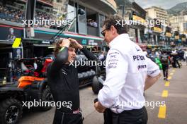 Andrea Kimi Antonelli (ITA) Prema Racing with Toto Wolff (GER) Mercedes AMG F1 Shareholder and Executive Director. 24.05.2024. FIA Formula 2 Championship, Rd 5, Qualifying Day, Monte Carlo, Monaco, Friday.