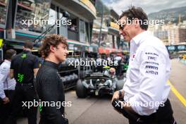 Andrea Kimi Antonelli (ITA) Prema Racing with Toto Wolff (GER) Mercedes AMG F1 Shareholder and Executive Director. 24.05.2024. FIA Formula 2 Championship, Rd 5, Qualifying Day, Monte Carlo, Monaco, Friday.