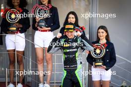 Race winner Taylor Barnard (GBR) AIX Racing celebrates on the podium. 25.05.2024. FIA Formula 2 Championship, Rd 5, Monte Carlo, Monaco, Sprint Race, Saturday.