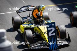 Second placed Gabriel Bortoleto (BRA) Invicta Racing in parc ferme. 25.05.2024. FIA Formula 2 Championship, Rd 5, Monte Carlo, Monaco, Sprint Race, Saturday.