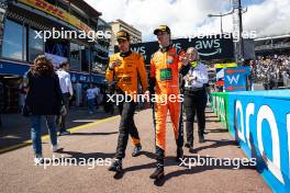 (L to R): Gabriel Bortoleto (BRA) Invicta Racing and Dennis Hauger (DEN) MP Motorsport. 25.05.2024. FIA Formula 2 Championship, Rd 5, Monte Carlo, Monaco, Sprint Race, Saturday.