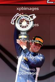 Race winner Zak O'Sullivan (GBR) ART Grand Prix celebrates on the podium. 26.05.2024. FIA Formula 2 Championship, Rd 5, Monte Carlo, Monaco, Feature Race, Sunday.