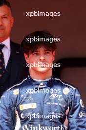 Race winner Zak O'Sullivan (GBR) ART Grand Prix celebrates on the podium. 26.05.2024. FIA Formula 2 Championship, Rd 5, Monte Carlo, Monaco, Feature Race, Sunday.