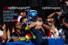 Race winner Luke Browning (GBR) Hitech Pulse-Eight celebrates in parc ferme. 30.06.2024. FIA Formula 3 Championship, Rd 6, Feature Race, Spielberg, Austria, Sunday.