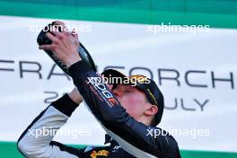 Race winner Callum Voisin (GBR) Rodin Motorsport celebrates on the podium. 28.07.2024. Formula 3 Championship, Rd 9, Feature Race, Spa-Francorchamps, Belgium, Sunday.