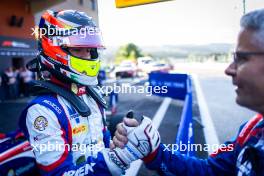 Leonardo Fornaroli (ITA) Trident celebrates his third position in parc ferme. 28.07.2024. Formula 3 Championship, Rd 9, Feature Race, Spa-Francorchamps, Belgium, Sunday.