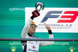 Sebastian Montoya (COL) Campos Racing celebrates his second position on the podium. 28.07.2024. Formula 3 Championship, Rd 9, Feature Race, Spa-Francorchamps, Belgium, Sunday.