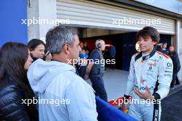 Second placed Sebastian Montoya (COL) Campos Racing (Right) in parc ferme with his father Juan Pablo Montoya (COL). 28.07.2024. Formula 3 Championship, Rd 9, Feature Race, Spa-Francorchamps, Belgium, Sunday.