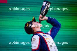 Leonardo Fornaroli (ITA) Trident celebrates his third position on the podium. 28.07.2024. Formula 3 Championship, Rd 9, Feature Race, Spa-Francorchamps, Belgium, Sunday.