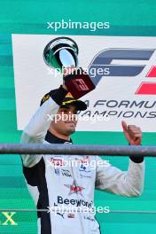 Sebastian Montoya (COL) Campos Racing celebrates his second position on the podium. 28.07.2024. Formula 3 Championship, Rd 9, Feature Race, Spa-Francorchamps, Belgium, Sunday.