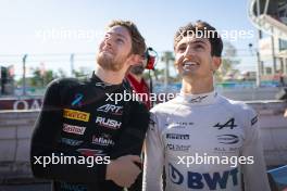 (L to R): Christian Mansell (GBR) ART Grand Prix and Gabriele Mini (ITA) Prema Racing. 21.06.2024. FIA Formula 3 Championship, Rd 5, Barcelona, Spain, Friday.
