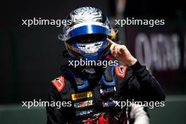 Christian Mansell (GBR) ART Grand Prix celebrates his pole position. 21.06.2024. FIA Formula 3 Championship, Rd 5, Barcelona, Spain, Friday.