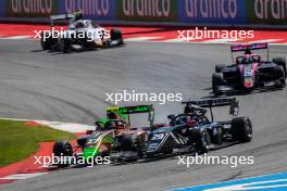 Nikita Bedrin (ITA) AIX Racing and Callum Voisin (GBR) Rodin Motorsport. 22.06.2024. FIA Formula 3 Championship, Rd 5, Sprint Race, Barcelona, Spain, Saturday.