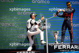 Race winner Mari Boya (ESP) Campos Racing celebrates on the podium. 22.06.2024. FIA Formula 3 Championship, Rd 5, Sprint Race, Barcelona, Spain, Saturday.