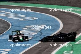 Nikita Bedrin (ITA) AIX Racing and Callum Voisin (GBR) Rodin Motorsport collide. 22.06.2024. FIA Formula 3 Championship, Rd 5, Sprint Race, Barcelona, Spain, Saturday.