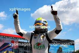 Race winner Mari Boya (ESP) Campos Racing celebrates in parc ferme. 22.06.2024. FIA Formula 3 Championship, Rd 5, Sprint Race, Barcelona, Spain, Saturday.