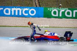 Sami Meguetounif (FRA) Trident retired from the race. 22.06.2024. FIA Formula 3 Championship, Rd 5, Sprint Race, Barcelona, Spain, Saturday.