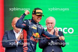 Race winner Arvid Lindblad (GBR) Prema Racing celebrates on the podium. 23.06.2024. FIA Formula 3 Championship, Rd 5, Feature Race, Barcelona, Spain, Sunday.