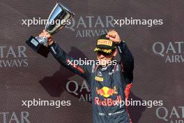 Race winner Arvid Lindblad (GBR) Prema Racing celebrates on the podium. 06.07.2024. FIA Formula 3 Championship, Rd 7, Sprint Race, Silverstone, England, Saturday.