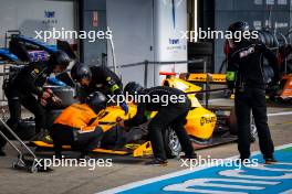 Alexander Dunne (IRE) MP Motorsport makes a pit stop. 06.07.2024. FIA Formula 3 Championship, Rd 7, Sprint Race, Silverstone, England, Saturday.