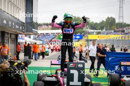 Race winner Nikola Tsolov (BGR) ART Grand Prix celebrates in parc ferme. 21.07.2024. FIA Formula 3 Championship, Rd 8, Feature Race, Budapest, Hungary, Sunday.