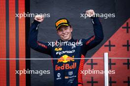 Oliver Goethe (GER) Campos Racing celebrates his second position on the podium. 19.05.2024. FIA Formula 3 Championship, Rd 3, Feature Race, Imola, Italy, Sunday.