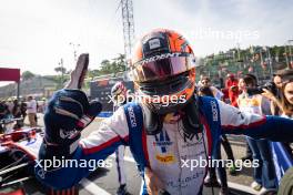 Race winner Leonardo Fornaroli (ITA) Trident celebrates in parc ferme. 19.05.2024. FIA Formula 3 Championship, Rd 3, Feature Race, Imola, Italy, Sunday.