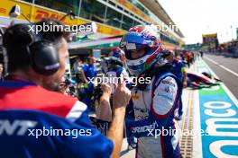 Santiago Ramos (MEX) Trident celebrates after qualifying. 30.08.2024. Formula 3 Championship, Rd 10, Monza, Italy, Friday.