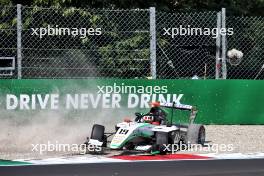 Matias Zagazeta (PER) Jenzer Motorsport spins. 30.08.2024. Formula 3 Championship, Rd 10, Monza, Italy, Friday.