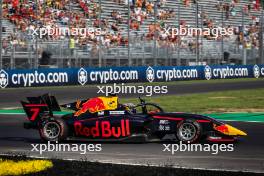 Race winner Tim Tramnitz (GER) MP Motorsport celebrates at the end of the race. 31.08.2024. Formula 3 Championship, Rd 10, Sprint Race, Monza, Italy, Saturday.