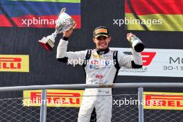 Sebastian Montoya (COL) Campos Racing celebrates his second position on the podium. 31.08.2024. Formula 3 Championship, Rd 10, Sprint Race, Monza, Italy, Saturday.