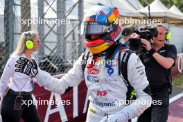 Sebastian Montoya (COL) Campos Racing celebrates his second position in parc ferme. 31.08.2024. Formula 3 Championship, Rd 10, Sprint Race, Monza, Italy, Saturday.