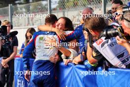 Leonardo Fornaroli (ITA) Trident celebrates third position and becoming F3 Champion in parc ferme. 01.09.2024. Formula 3 Championship, Rd 10, Feature Race, Monza, Italy, Sunday.