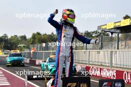 Leonardo Fornaroli (ITA) Trident celebrates third position and becoming F3 Champion in parc ferme. 01.09.2024. Formula 3 Championship, Rd 10, Feature Race, Monza, Italy, Sunday.