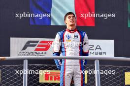 Race winner Sami Meguetounif (FRA) Trident celebrates on the podium. 01.09.2024. Formula 3 Championship, Rd 10, Feature Race, Monza, Italy, Sunday.