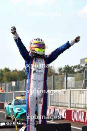 Leonardo Fornaroli (ITA) Trident celebrates third position and becoming F3 Champion in parc ferme. 01.09.2024. Formula 3 Championship, Rd 10, Feature Race, Monza, Italy, Sunday.