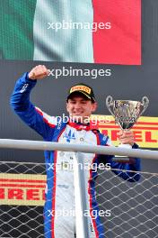 Sami Meguetounif (FRA) Trident celebrates third position and the F3 Championship on the podium. 01.09.2024. Formula 3 Championship, Rd 10, Feature Race, Monza, Italy, Sunday.