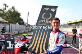 Leonardo Fornaroli (ITA) Trident celebrates third position and becoming F3 Champion in parc ferme. 01.09.2024. Formula 3 Championship, Rd 10, Feature Race, Monza, Italy, Sunday.