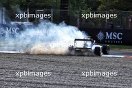 Luke Browning (GBR) Hitech Pulse-Eight spins. 01.09.2024. Formula 3 Championship, Rd 10, Feature Race, Monza, Italy, Sunday.