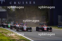 Gabriele Mini (ITA) Prema Racing and Leonardo Fornaroli (ITA) Trident battle for position. 01.09.2024. Formula 3 Championship, Rd 10, Feature Race, Monza, Italy, Sunday.