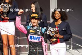Race winner Gabriele Mini (ITA) Prema Racing celebrates on the podium. 26.05.2024. FIA Formula 3 Championship, Rd 4, Feature Race, Monte Carlo, Monaco, Sunday.