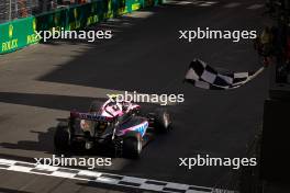 Race winner Gabriele Mini (ITA) Prema Racing takes the chequered flag at the end of the race. 26.05.2024. FIA Formula 3 Championship, Rd 4, Feature Race, Monte Carlo, Monaco, Sunday.